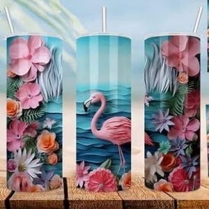 20 oz Insulated Tumbler with flamingo graphics, just a girl that loves flamingo , flamingo lover , skinny flamingo tumbler,
