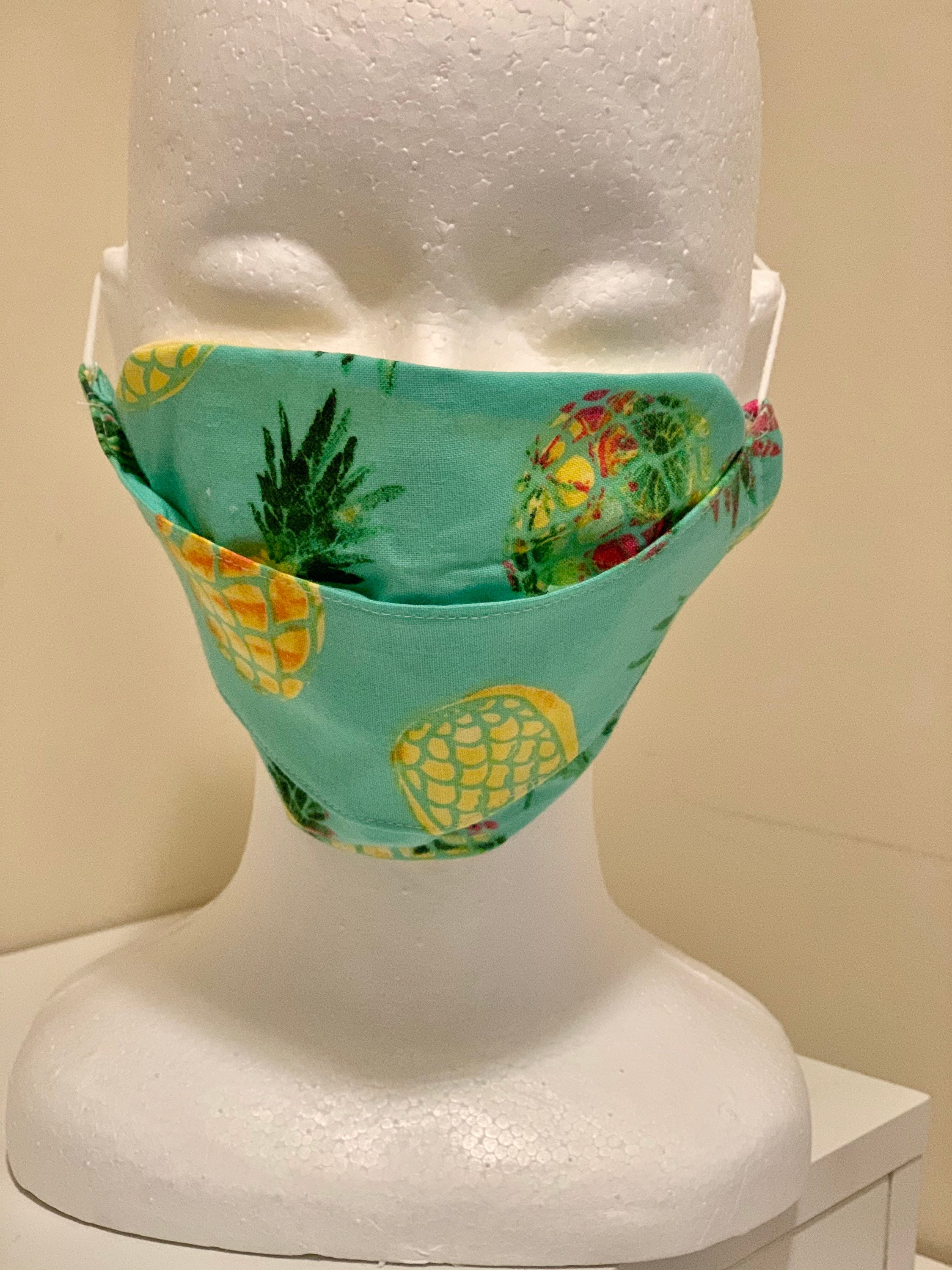3d 100 cotton washable face mask pineapple prints - Etsy.de