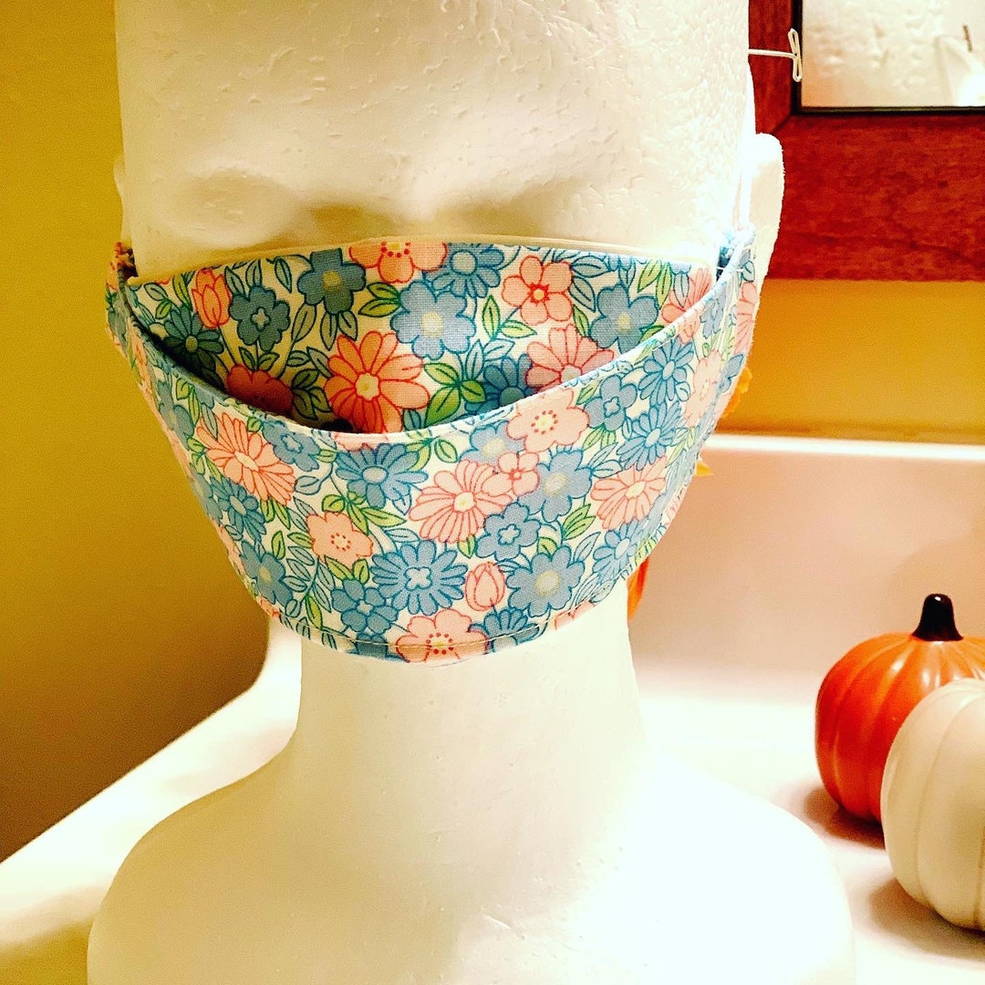Flowers Face Masks 3d 100 Cotton Washable Face Mask Flowers Etsy