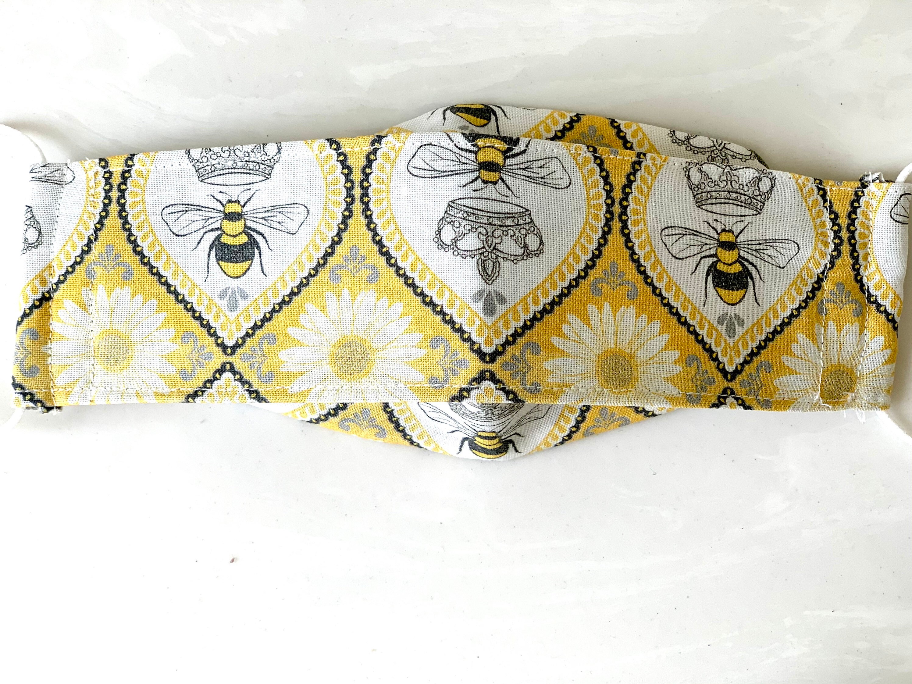 Queen Bee Queen Bee Face Masks Bee Print Washable 3D - Etsy