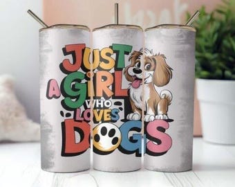 20 oz tumbler with Dog , Dog mom graphic, stainless steel tumbler, for hot or cold , dog mom sip with style