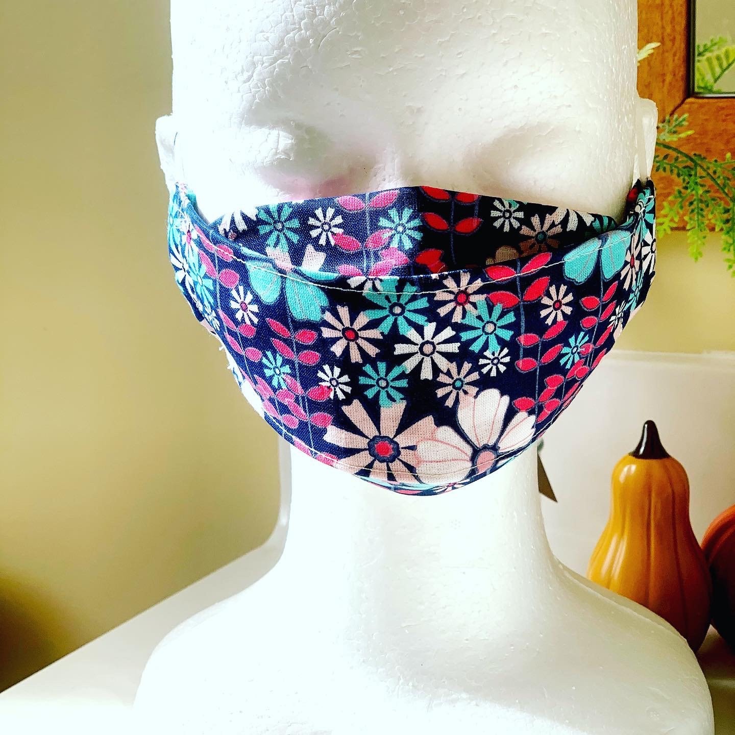 Flowers Face Mask 3d 100 Cotton Washable Face Masks Flowers Print Made