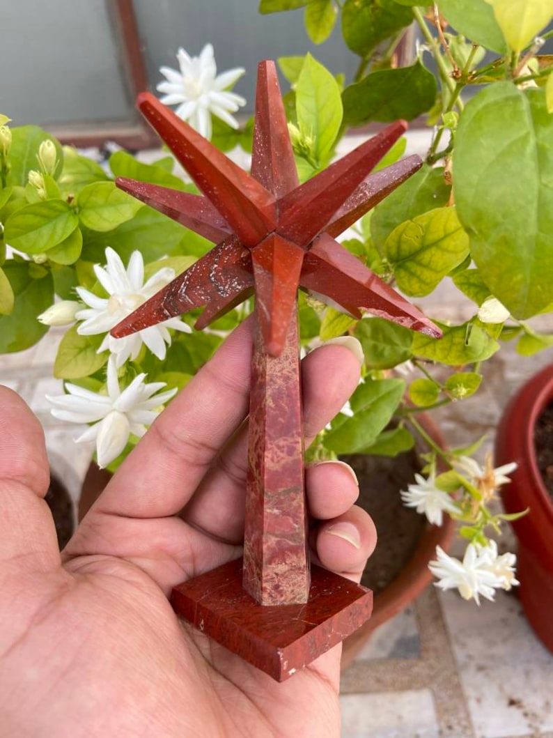 Natural Crystal Star Natural Jasper Merkaba Star Gemstone Merkaba Crystal Merkaba Healing Crystal Merkaba Star Gemstone Tree