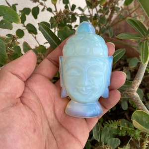 Opal Buddha Head- Opal Carving- Buddha Head Statue- Home Decor Buddha- Gemstone Buddha Head