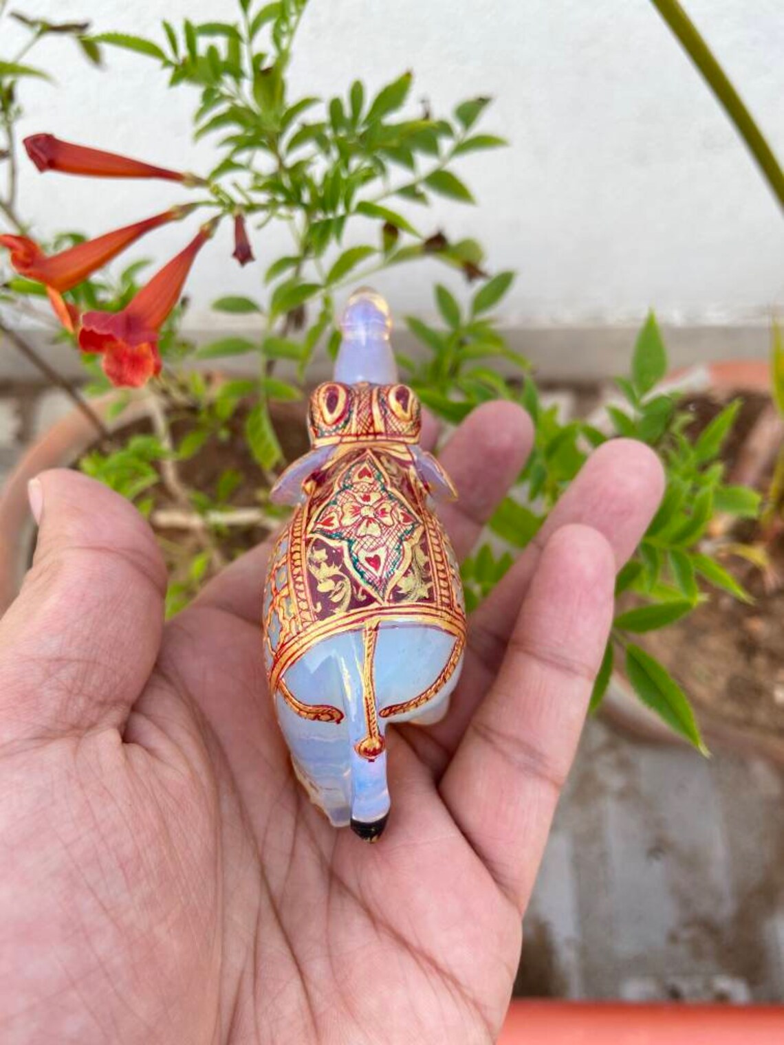 opal elephant statue