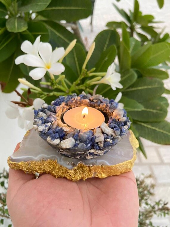 Crystal Tealight Holder Agate Tealight Holder Tealight Holder