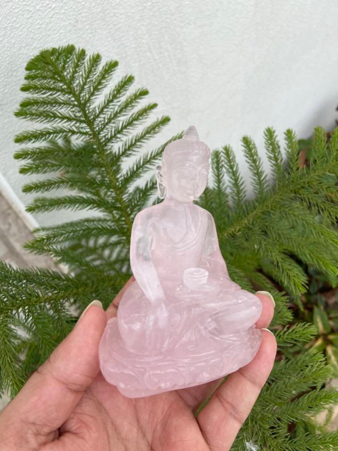 Rose Quartz Buddha Meditation Buddha Statue Gemstone Buddha Etsy