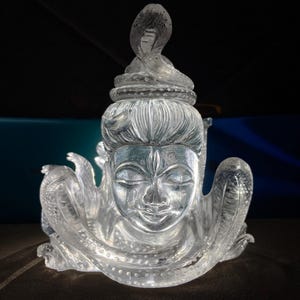 Shiva Head- Gemstone Shiva Head- Shiva Head Statue- Carved Shiva Head- Hindu Gods- Mahadev- Crystal Shiva- Unique Gifts- Natural Crystal