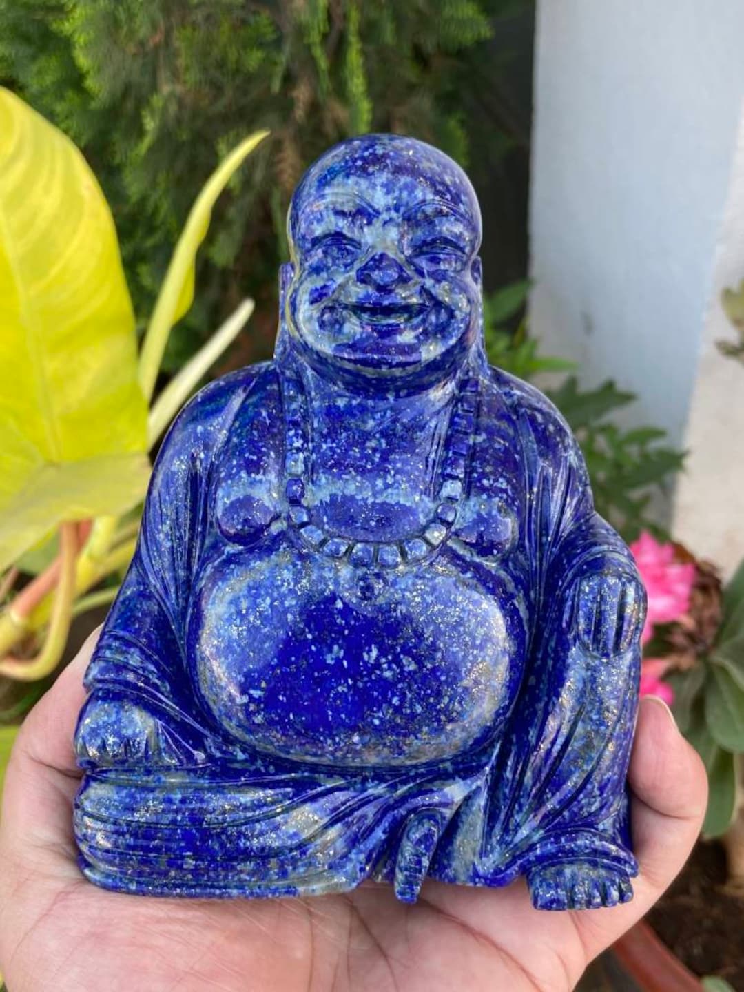 Laughing Buddha Statue Lapis Laughing Buddha Meditation Buddha Statue