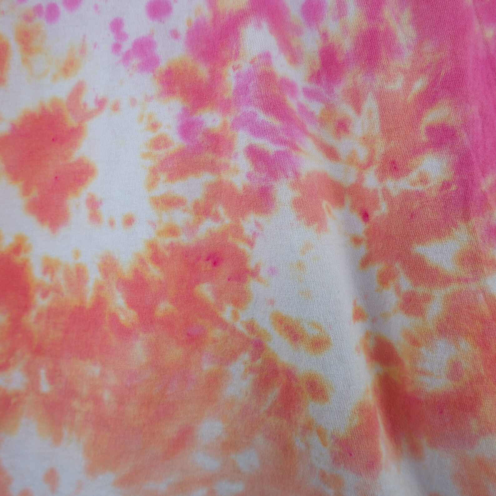 TIE DYE Unique Handmade Pink and Orange Unisex Tie Dye Tshirt Small Etsy