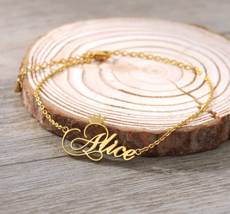 Personalized Baby \u201cCrown Me\u201d Bracelet