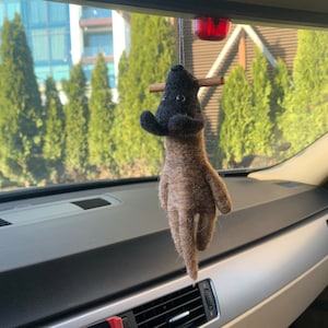 Felted Malinois Biting Tug Ornament / Keychain
