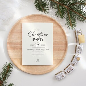 Canva Template Christmas Card, Christmas Party Invitation, Holiday Party Invitation, Christmas Invitation Download - BP07