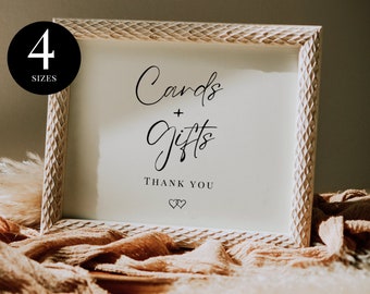 Modern Cards and Gifts Wedding Sign Template, Tabletop Cards & Gifts Sign, Wedding Reception Cards and Gifts Sign Bridal Shower Sign  - BP07