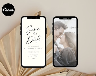 Save The Date Digital, Electronic Save The Date Template, Save The Date Evite, Digital Invite, Ecard, iPhone Invitation - BP07