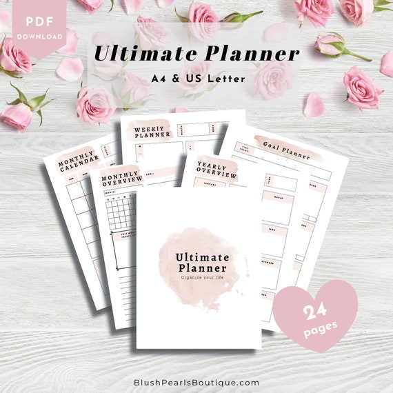 Ultimate Printable Planner in Elegant and Simple Design A4 | Etsy