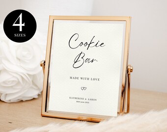 Cookie Bar Sign Template, Dessert Bar Sign, Wedding Cookie Table Sign, Printable Cookie Bar Sign for Wedding 5x7 and 8x10 - BP07