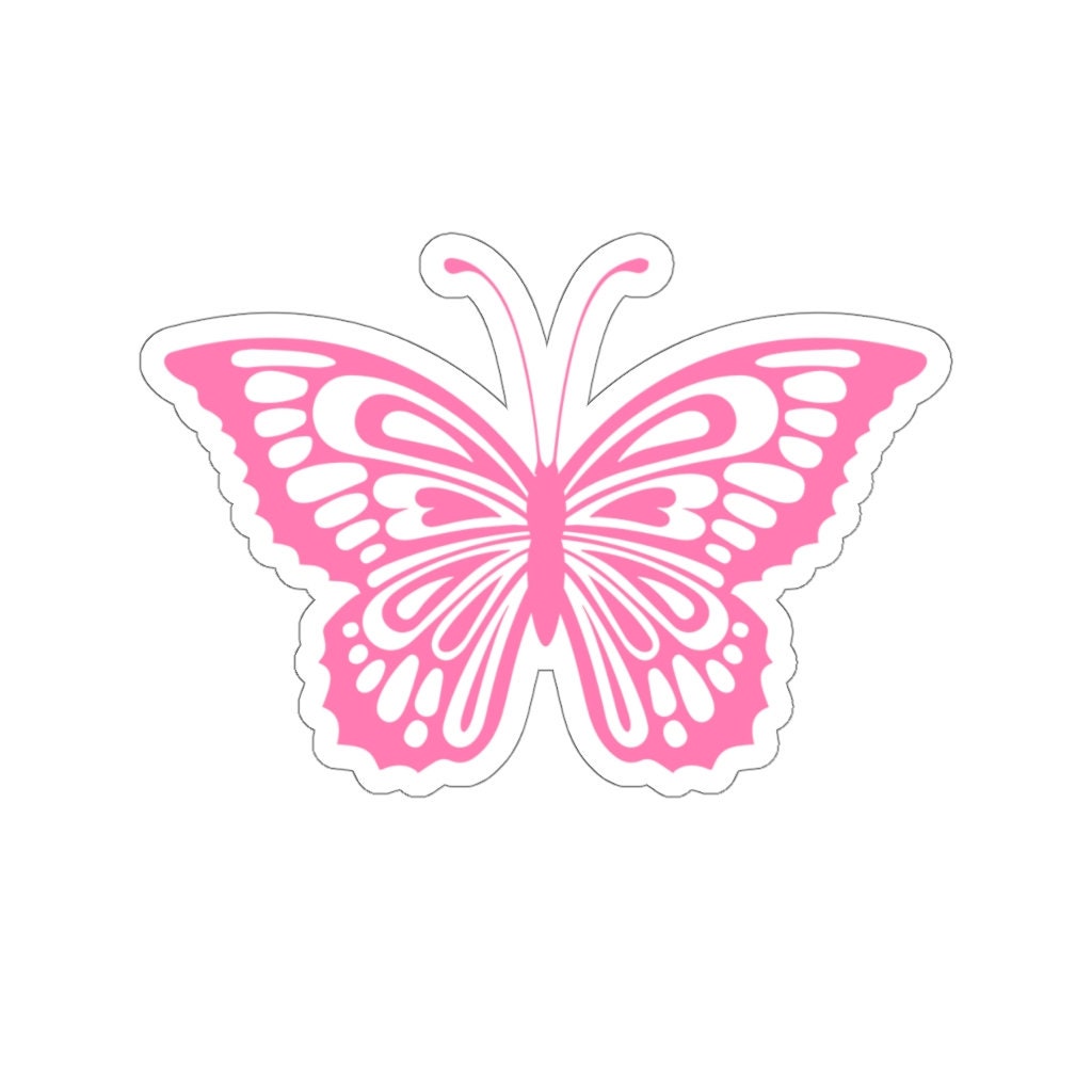 Pink Butterfly Sticker Butterfly Wall Stickers Etsy