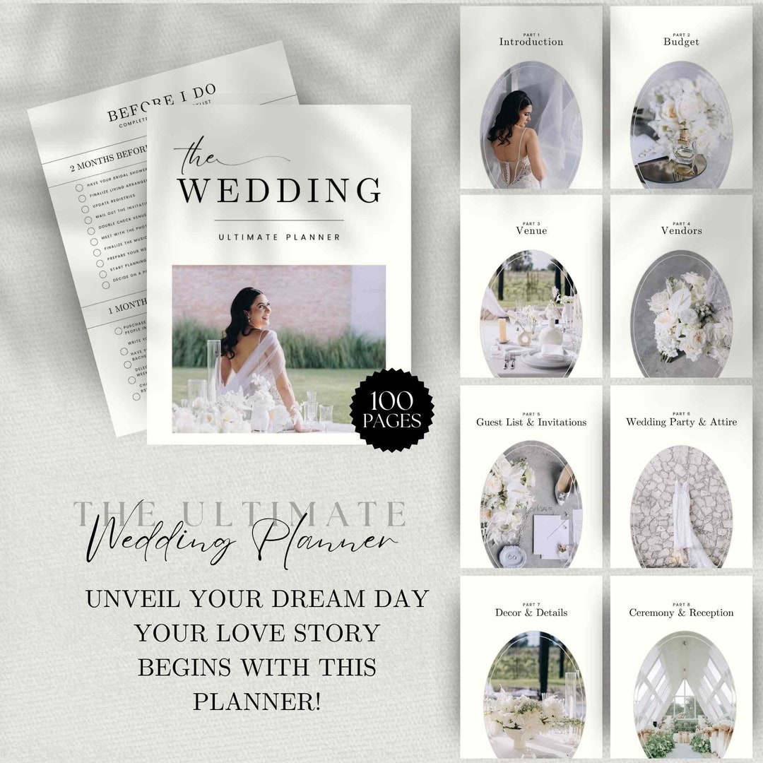 Printable Wedding Planner Binder, Wedding Planner Printable Binder ...