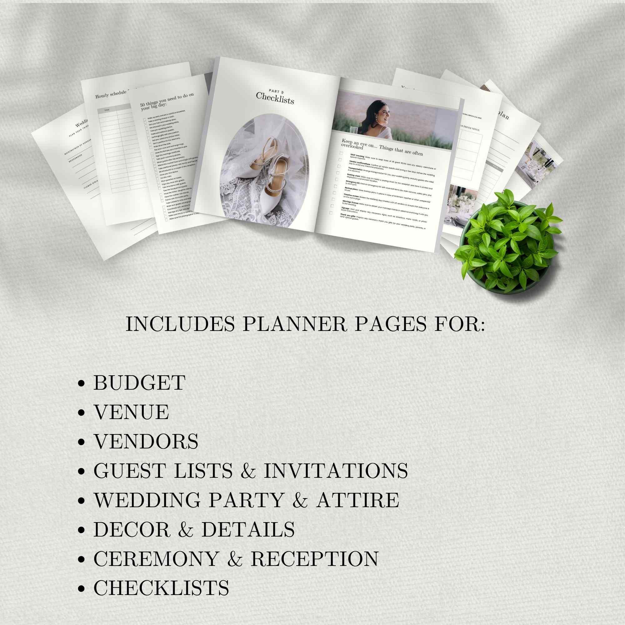 Printable Wedding Planner Binder, Wedding Planner Printable Binder ...