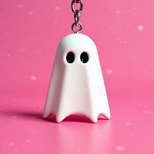 Ghost keychain, Cute figurine, Halloween Gift, Halloween Unique Gift