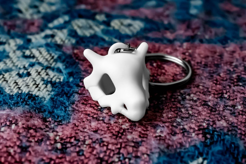 Cubone Skull Keychain Gift for Pokemon fans image 2