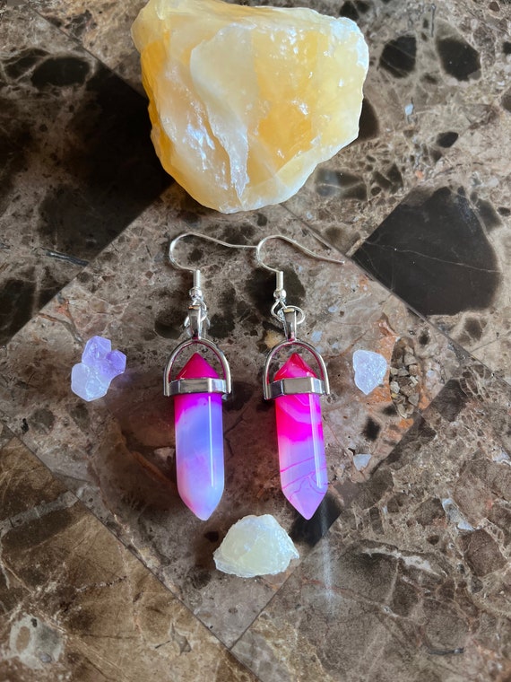 Karma Natural Stone Dangle Earrings – Hirmz Store