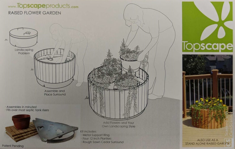 Raised Flower Garden Septic Tank Cover Landscaping Flower Etsy