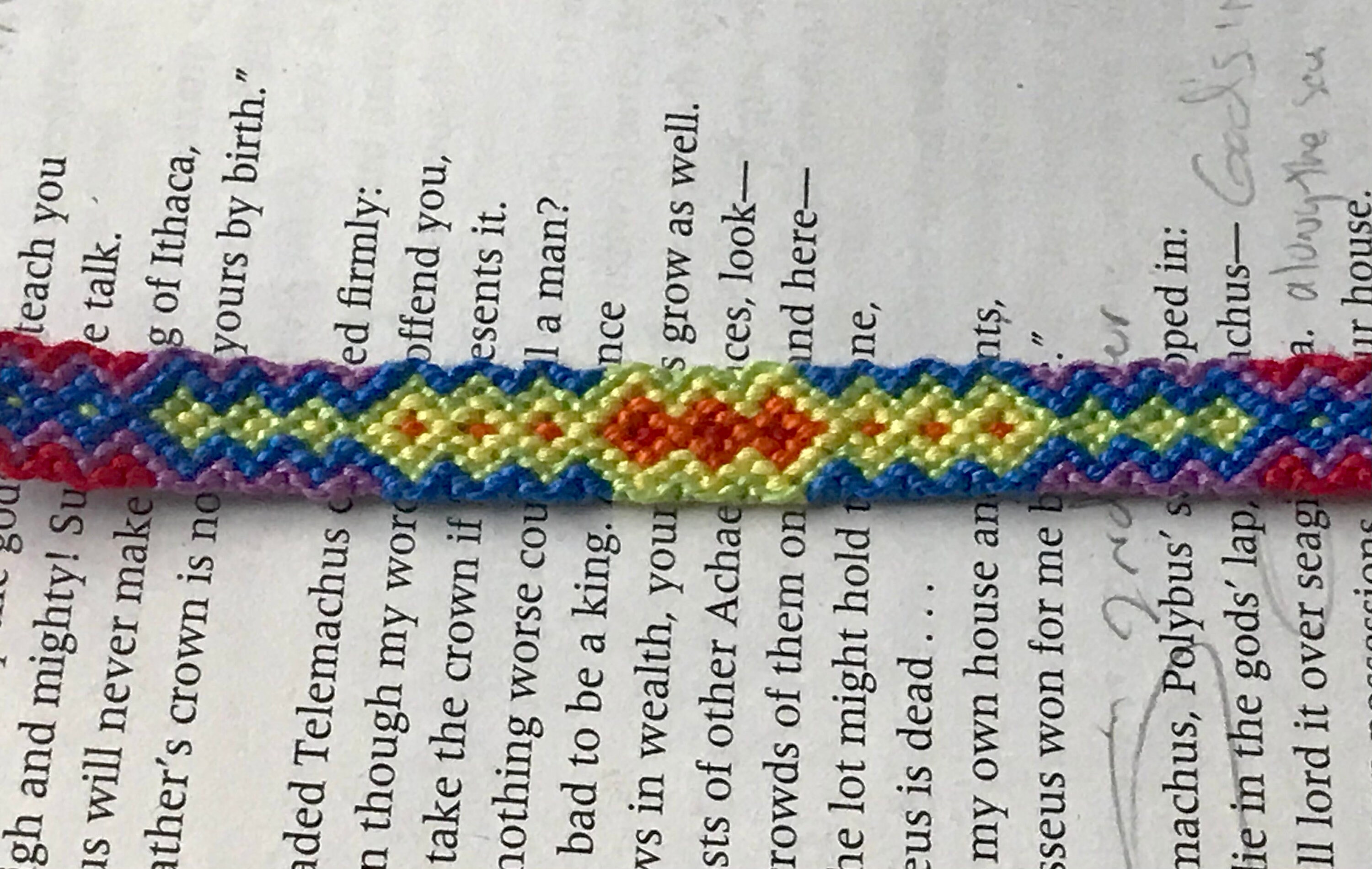 Thin Triple Diamond Rainbow Friendship Bracelet Handcrafted Etsy