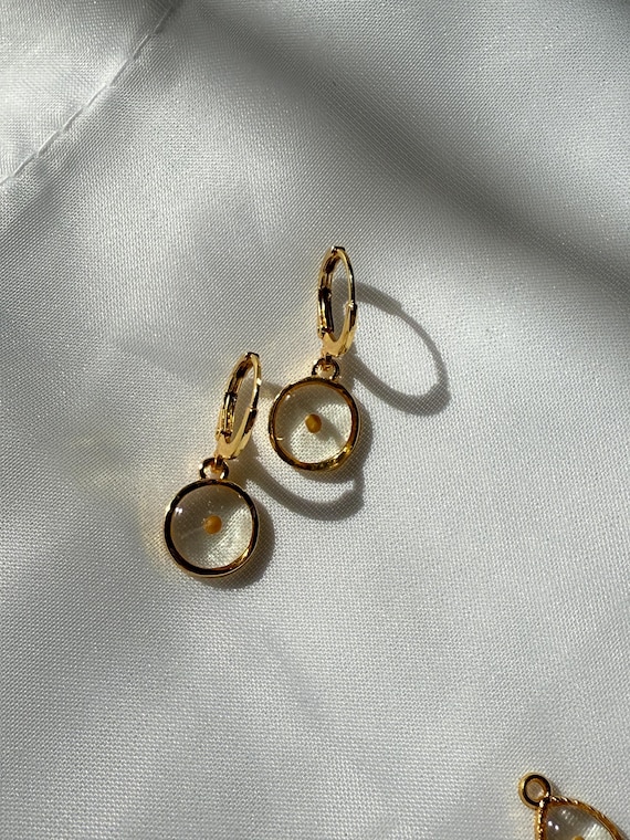 Mustard Seed Earrings, Gold Christian Religious Gift