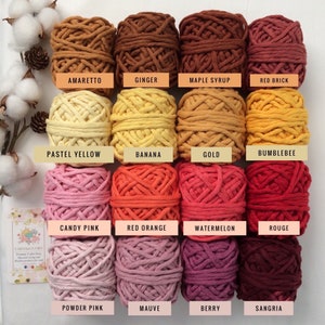 Cordón de macramé de una sola hebra, de 3 mm, cepillado, de color, de una sola torsión, OEKO-TEX®, 100 % algodón, rollos de cuerdas