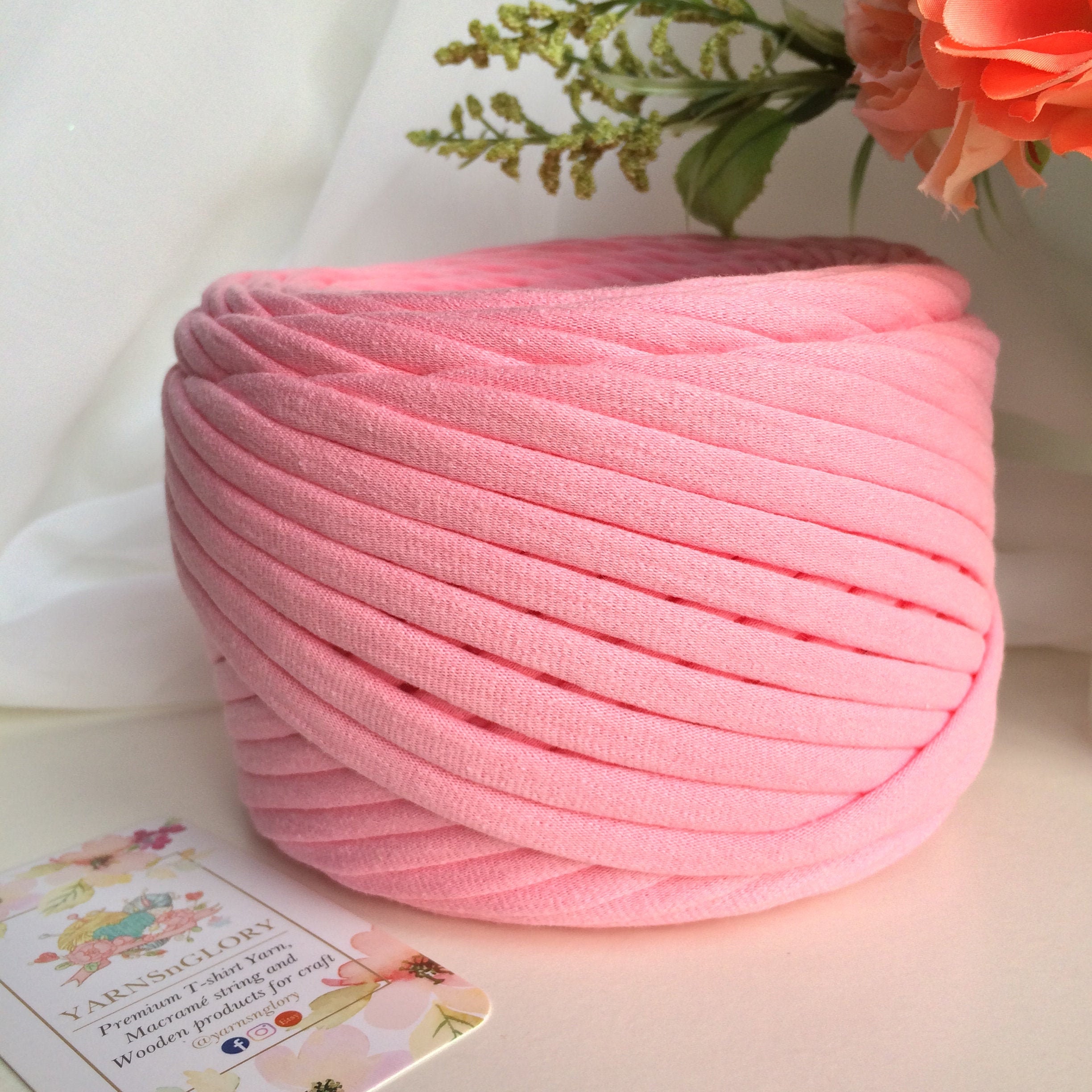COTTON CANDY Pink Premium Tshirt yarn fil de cotton pour | Etsy