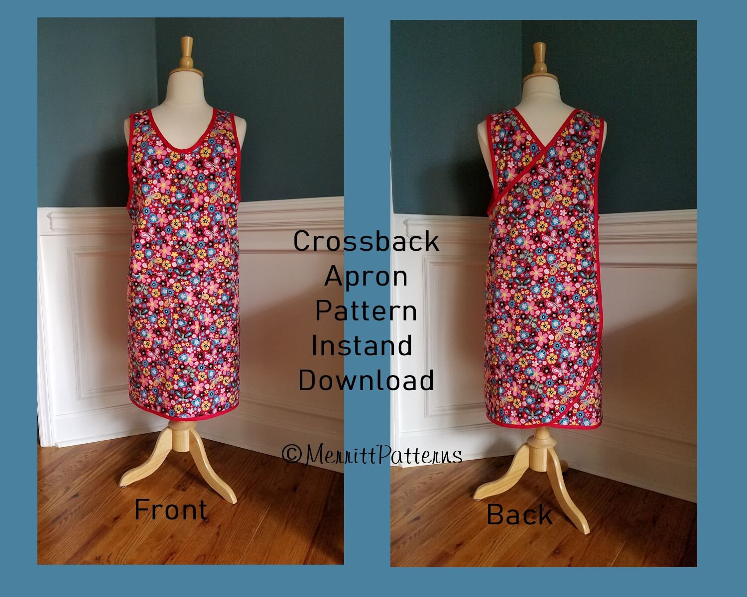Plus Size Cross Back Apron Pattern Size 1X 2X 3X Popular Etsy