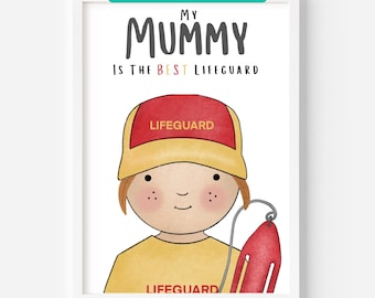 Lifeguard Personalised Print, Proud of You Mum, Mother's Day Gift