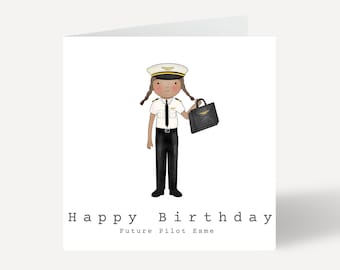 Happy Birthday Future Pilot, Pilot Personalised Card