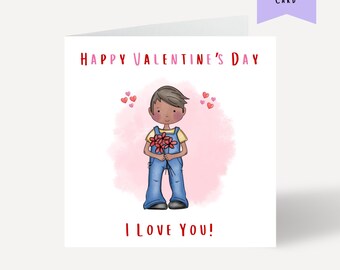 Personalized Valentine's Day Card for Mummy, From Son