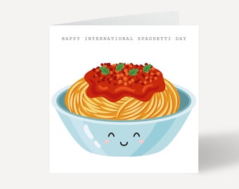 Happy Spaghetti Day, Friendship Card