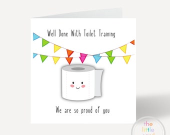 Toilet Training Congratulations Card, Potty Training Celebration Card