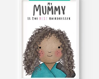 Hairdresser Personalised Print, Proud of You Mum, Mother's Day Gift