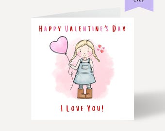 Personalized Valentine's Day Card for Mummy, From Daughter