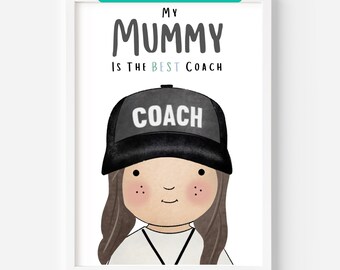 Sports Coach Personalised Print, Proud of You Mum, Mother's Day Gift