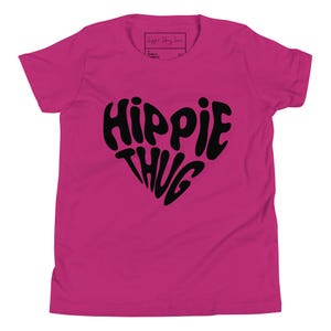 Jugend Kurzarm T-Shirt mit schwarzem Logo