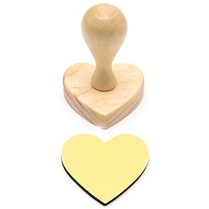 Rico Design Paper Poetry Holzstempelgriff Herz 6x6cm