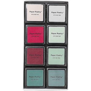 Rico Design Paper Poetry Tusche-Stempelkissen Set 8 Farben Classic Mix