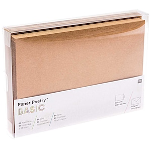Rico Design Paper Poetry Kartenset Basic Kraftpapier B6/B6 30teilig