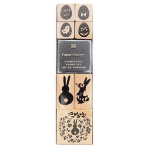 Rico Design Paper Poetry Set de tampons Œufs de Pâques 7 tampons
