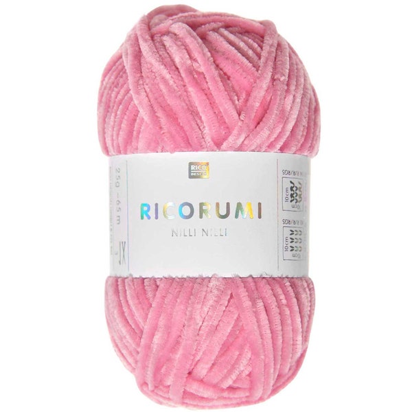 Nouveau! RICORUMI NILLI NILLI col. 008 rose - Fil Chenille Ricorumi 25g - Fil Ricorumi Laine Ricorumi Amigurumi Fil Chenille Rico Design