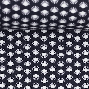 ÖKO-TEX - Cotton fabric woven - maritime - shells - cotton maritime white / blue - marine seafood sea creatures