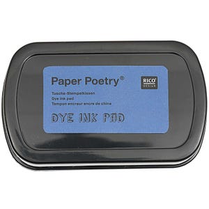 Rico Design Paper Poetry Tampon encreur bleu 7,3 x 4,5 cm