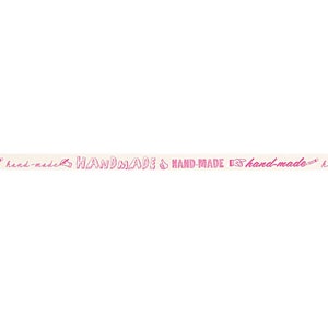 Rico Design Ribbon handmade wollweiß-neonpink 2m Band Geschenkband Handmade
